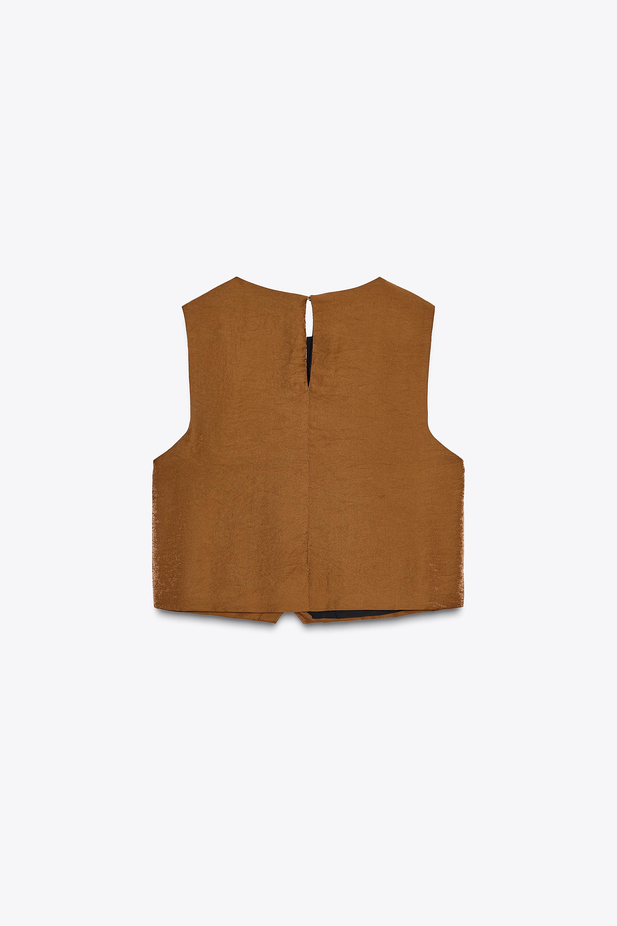 SATIN EFFECT WRAP TOP